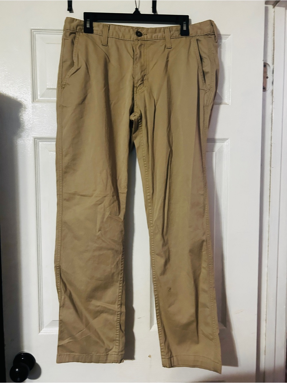 True Craft Men's Tan Chino Pants - Straight Fit
